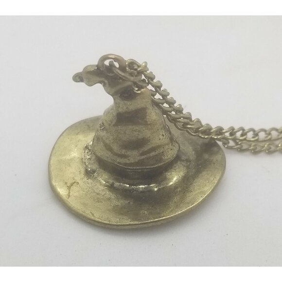 Harry Potter & Deathly Hallows Necklace Magic Golden Sorting Hat Pendant Charm - Picture 5 of 7